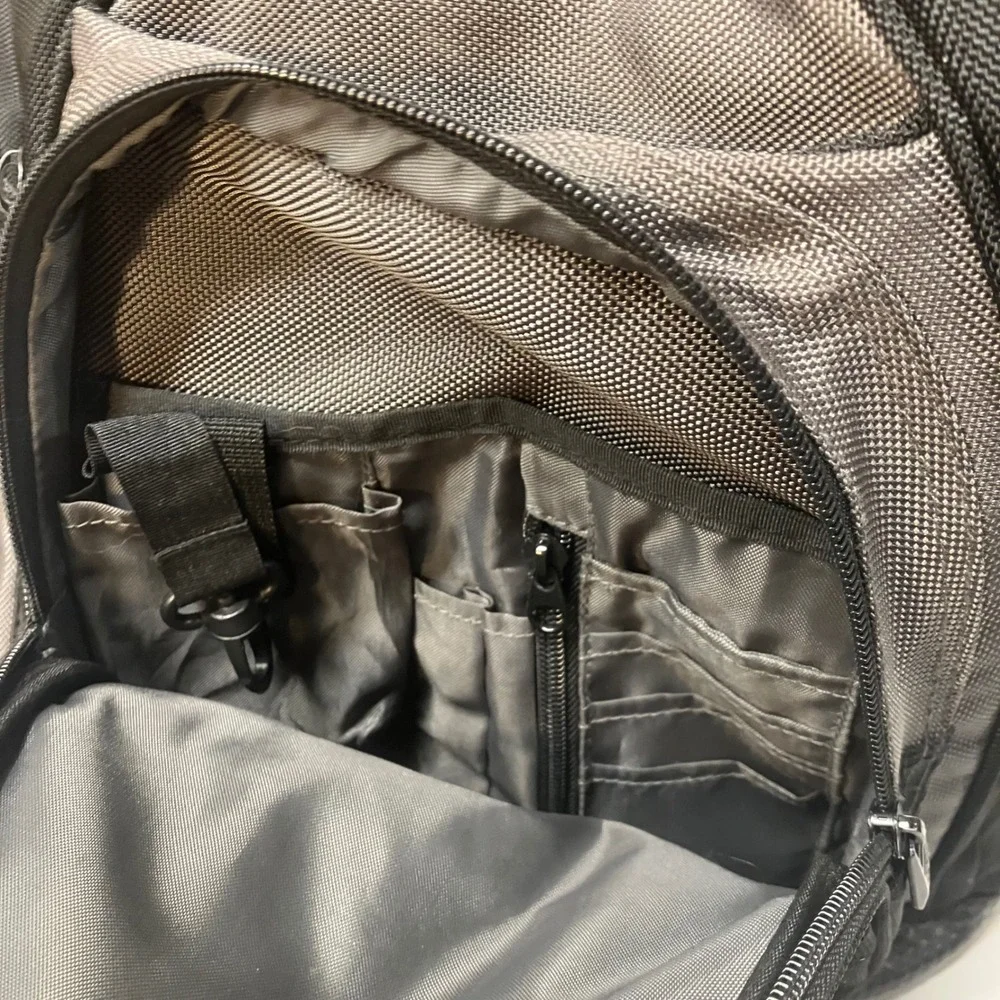 Ful Laptop Backpack Black Charcoal Grey Ballistic Nylon Multi Pocket Tech Bag